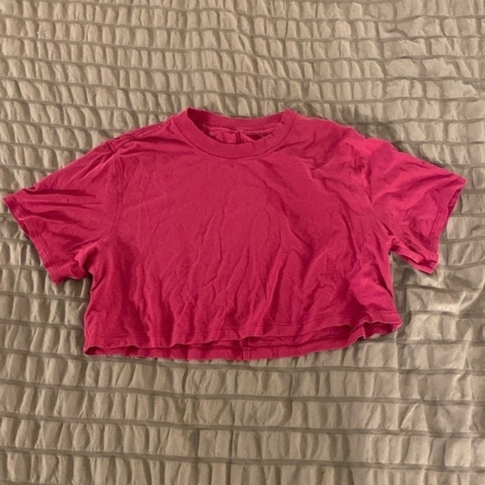 Pink Cropped T-Shirt